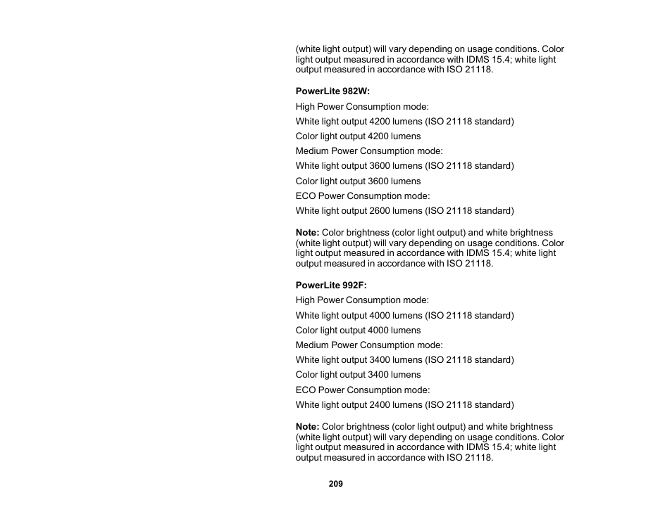 Epson PowerLite 1288 4000-Lumen Full HD 3LCD Projector with Wi-Fi User Manual | Page 209 / 234