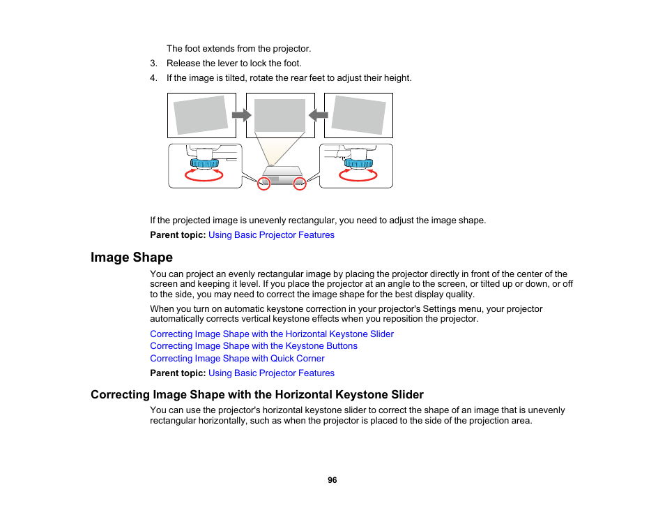 Image shape | Epson PowerLite 1288 4000-Lumen Full HD 3LCD Projector with Wi-Fi User Manual | Page 96 / 234