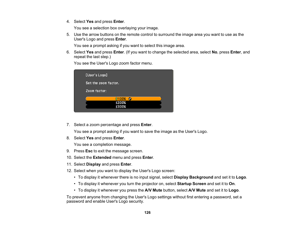 Epson PowerLite 685W 3500-Lumen WXGA Ultra-Short Throw 3LCD Projector User Manual | Page 126 / 263