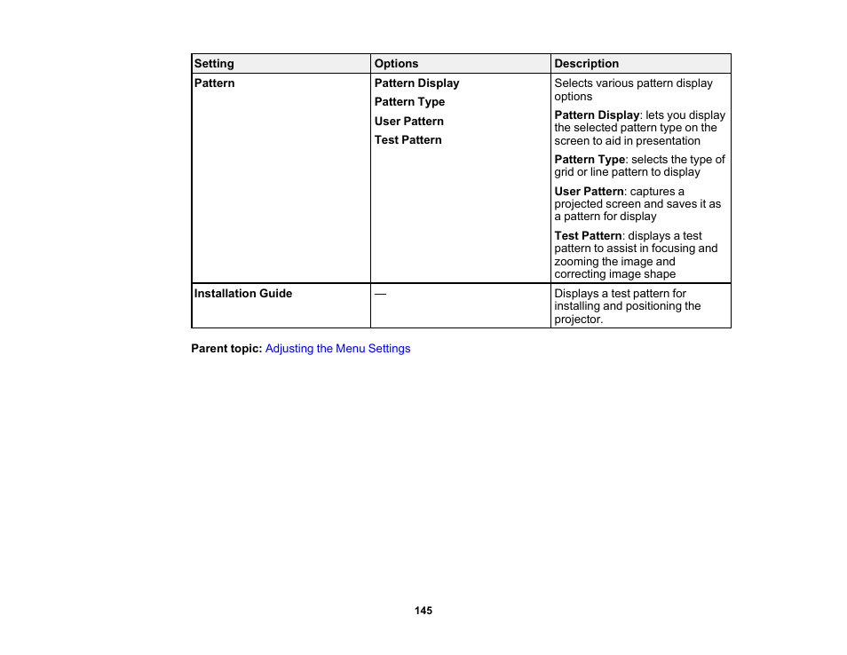 Epson PowerLite 685W 3500-Lumen WXGA Ultra-Short Throw 3LCD Projector User Manual | Page 145 / 263