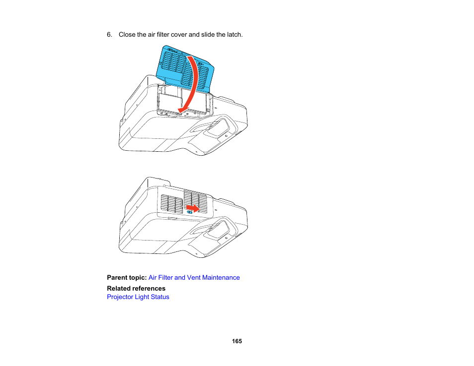 Epson PowerLite 685W 3500-Lumen WXGA Ultra-Short Throw 3LCD Projector User Manual | Page 165 / 263