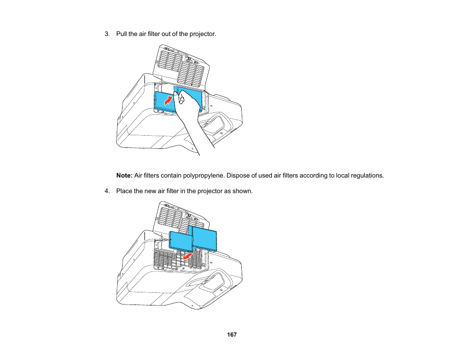 Epson PowerLite 685W 3500-Lumen WXGA Ultra-Short Throw 3LCD Projector User Manual | Page 167 / 263