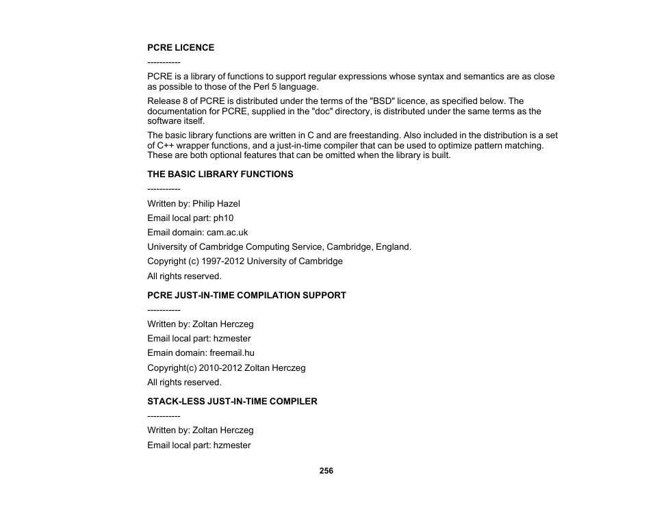 Epson PowerLite 685W 3500-Lumen WXGA Ultra-Short Throw 3LCD Projector User Manual | Page 256 / 263