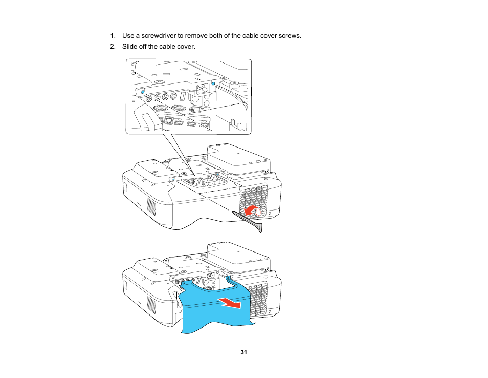 Epson PowerLite 685W 3500-Lumen WXGA Ultra-Short Throw 3LCD Projector User Manual | Page 31 / 263