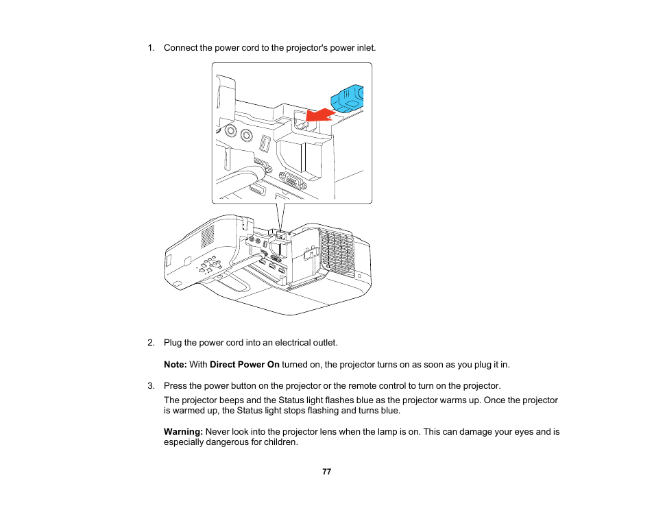 Epson PowerLite 685W 3500-Lumen WXGA Ultra-Short Throw 3LCD Projector User Manual | Page 77 / 263