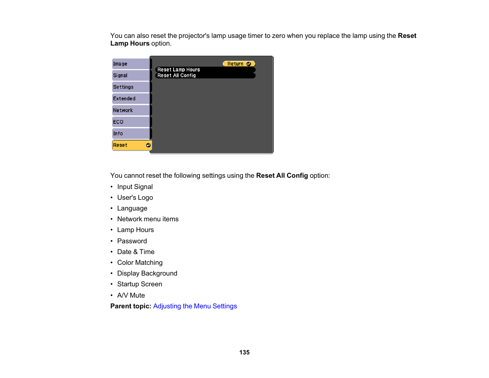 Epson PowerLite 1781W 3200-Lumen WXGA 3LCD Projector User Manual | Page 135 / 245