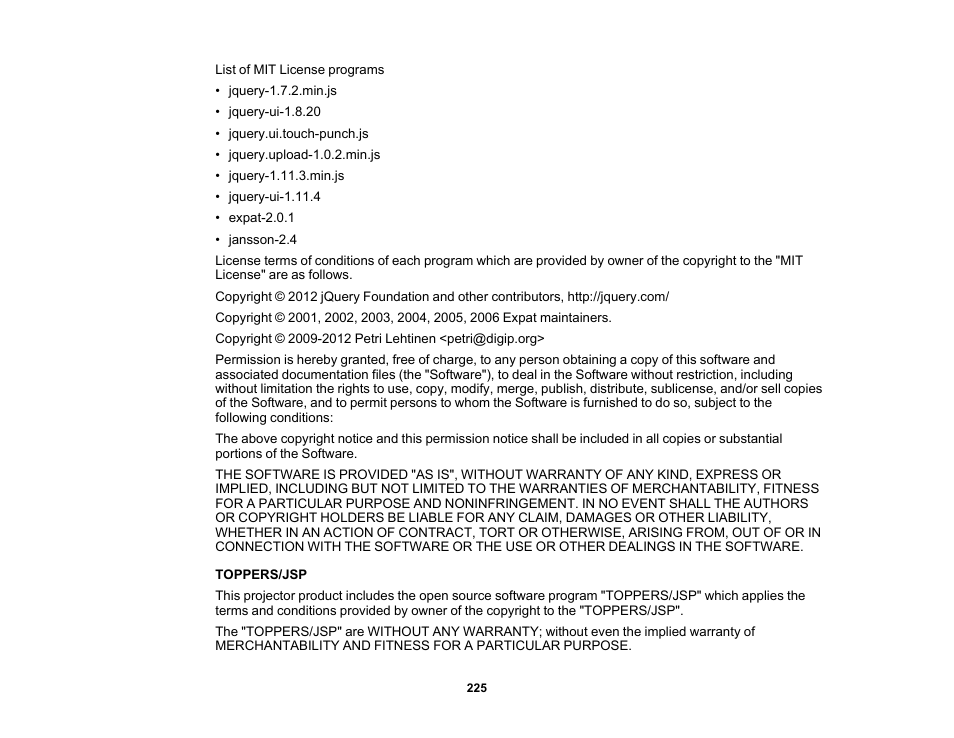 Epson PowerLite 1781W 3200-Lumen WXGA 3LCD Projector User Manual | Page 225 / 245