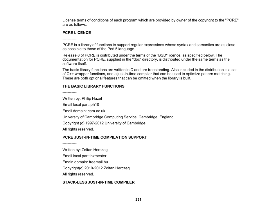 Epson PowerLite 1781W 3200-Lumen WXGA 3LCD Projector User Manual | Page 231 / 245