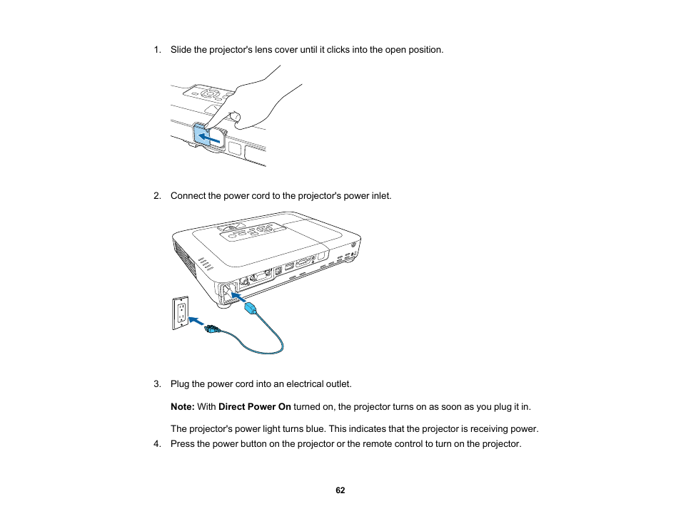 Epson PowerLite 1781W 3200-Lumen WXGA 3LCD Projector User Manual | Page 62 / 245