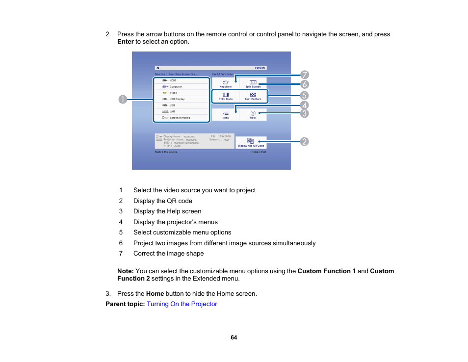 Epson PowerLite 1781W 3200-Lumen WXGA 3LCD Projector User Manual | Page 64 / 245