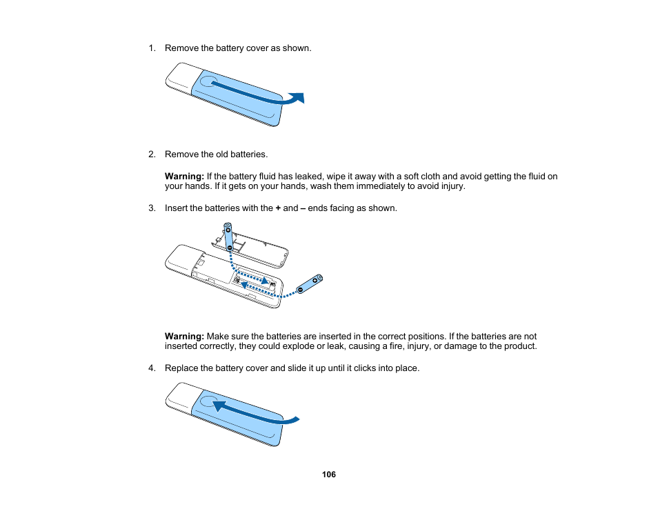 Epson EpiqVision Flex CO-W01 3000-Lumen WXGA 3LCD Projector User Manual | Page 106 / 144