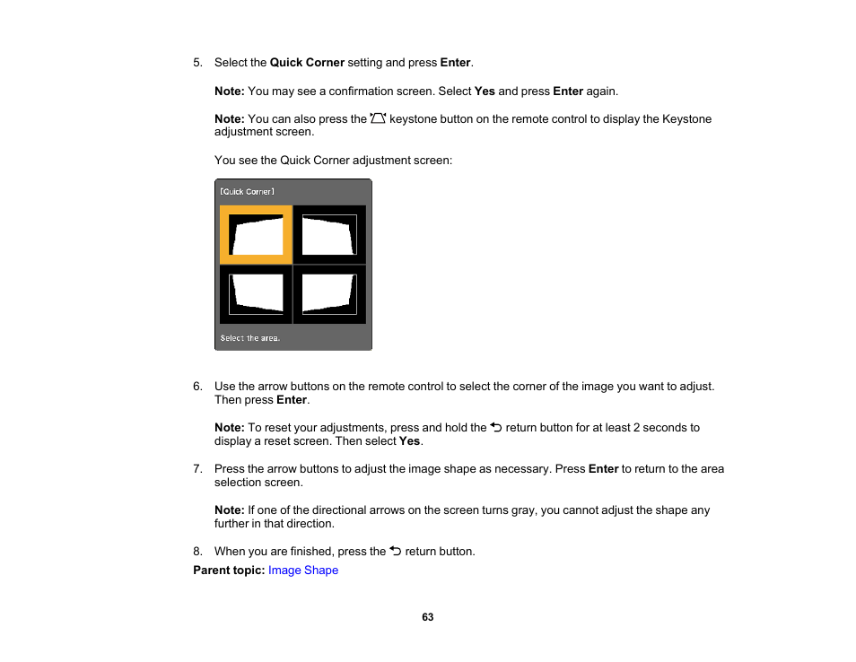 Epson EpiqVision Flex CO-W01 3000-Lumen WXGA 3LCD Projector User Manual | Page 63 / 144