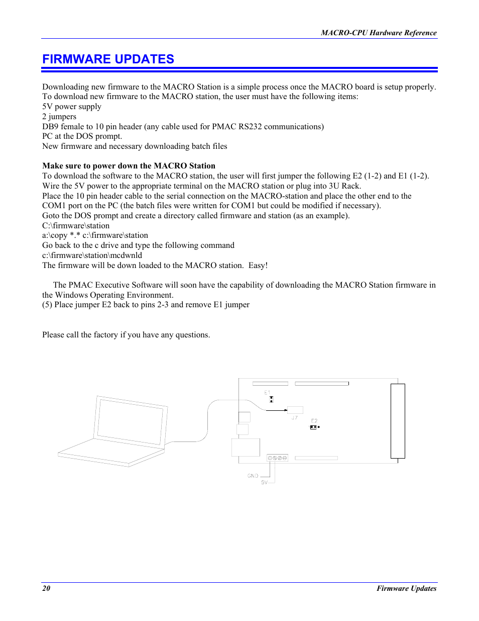 Firmware updates | Delta Tau MACRO CPU BOARD 4Ax-602804-xHxx User Manual | Page 24 / 35