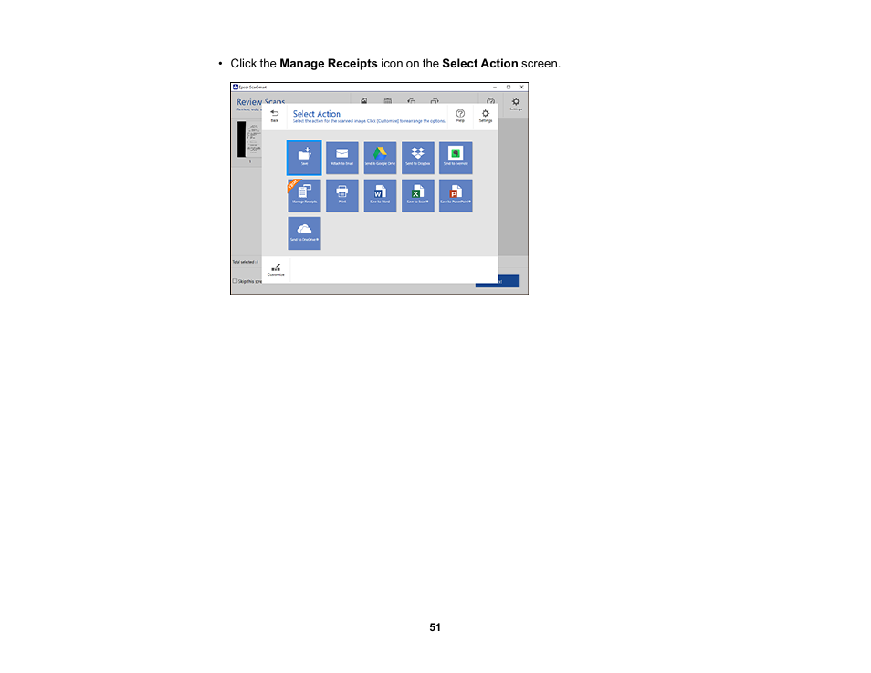 Epson Workforce ES-60W Wireless Portable Document Scanner User Manual | Page 51 / 112