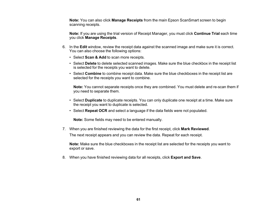 Epson Workforce ES-60W Wireless Portable Document Scanner User Manual | Page 61 / 112