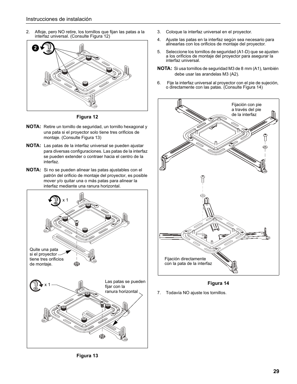 Epson Universal Projector Mount with 3" Extension Column User Manual | Page 29 / 44