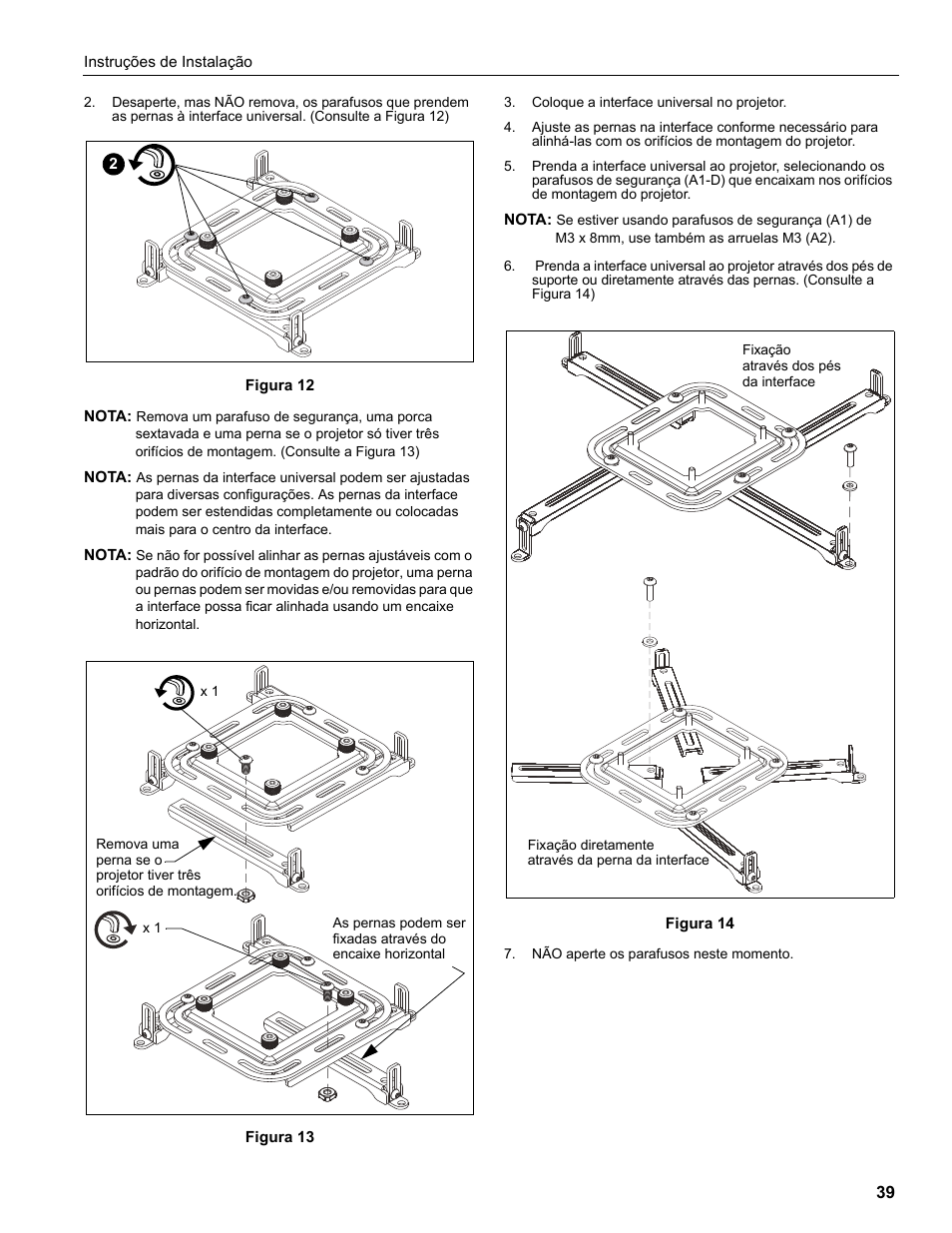 Epson Universal Projector Mount with 3" Extension Column User Manual | Page 39 / 44