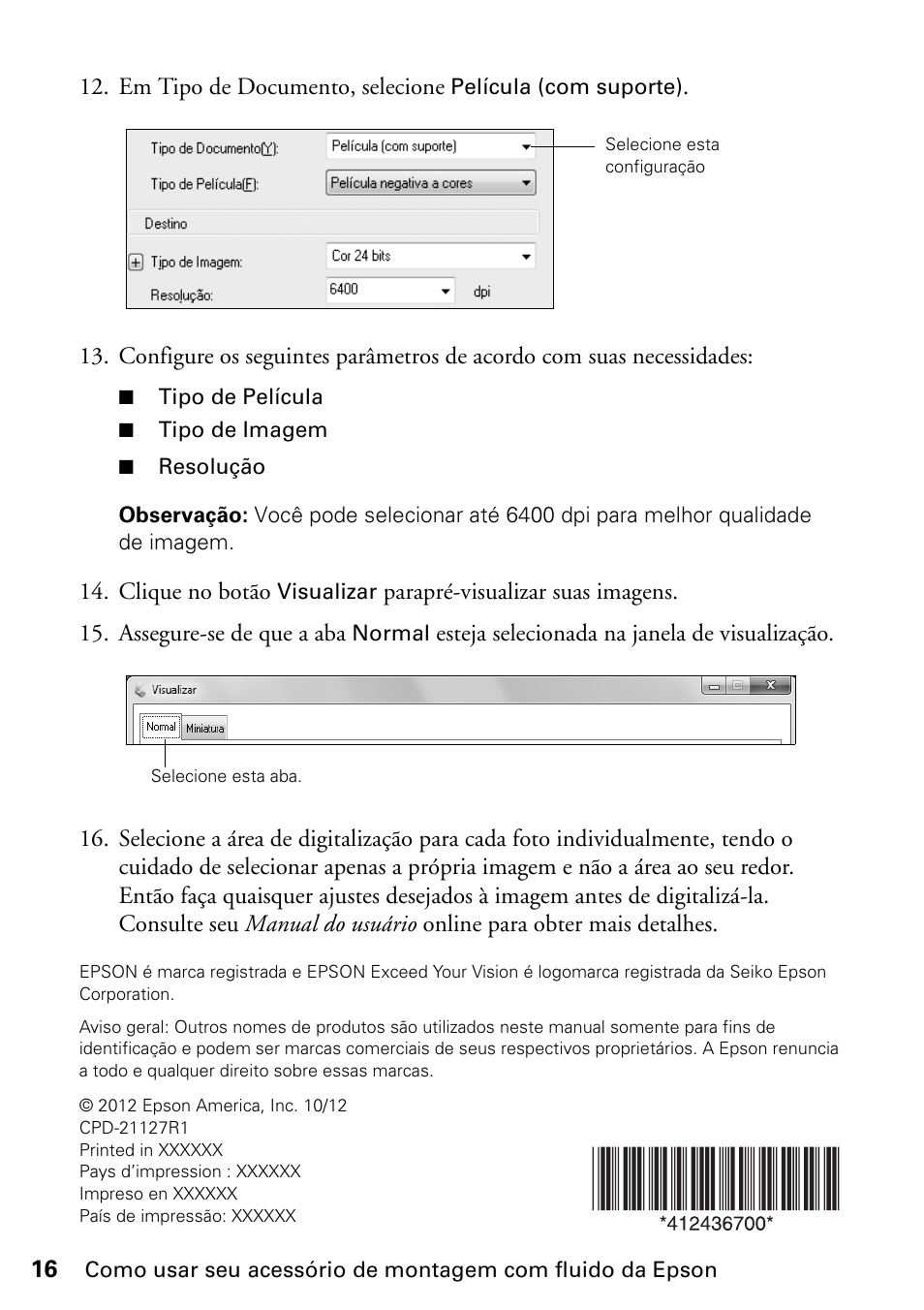 Epson Fluid Mount User Manual | Page 16 / 16