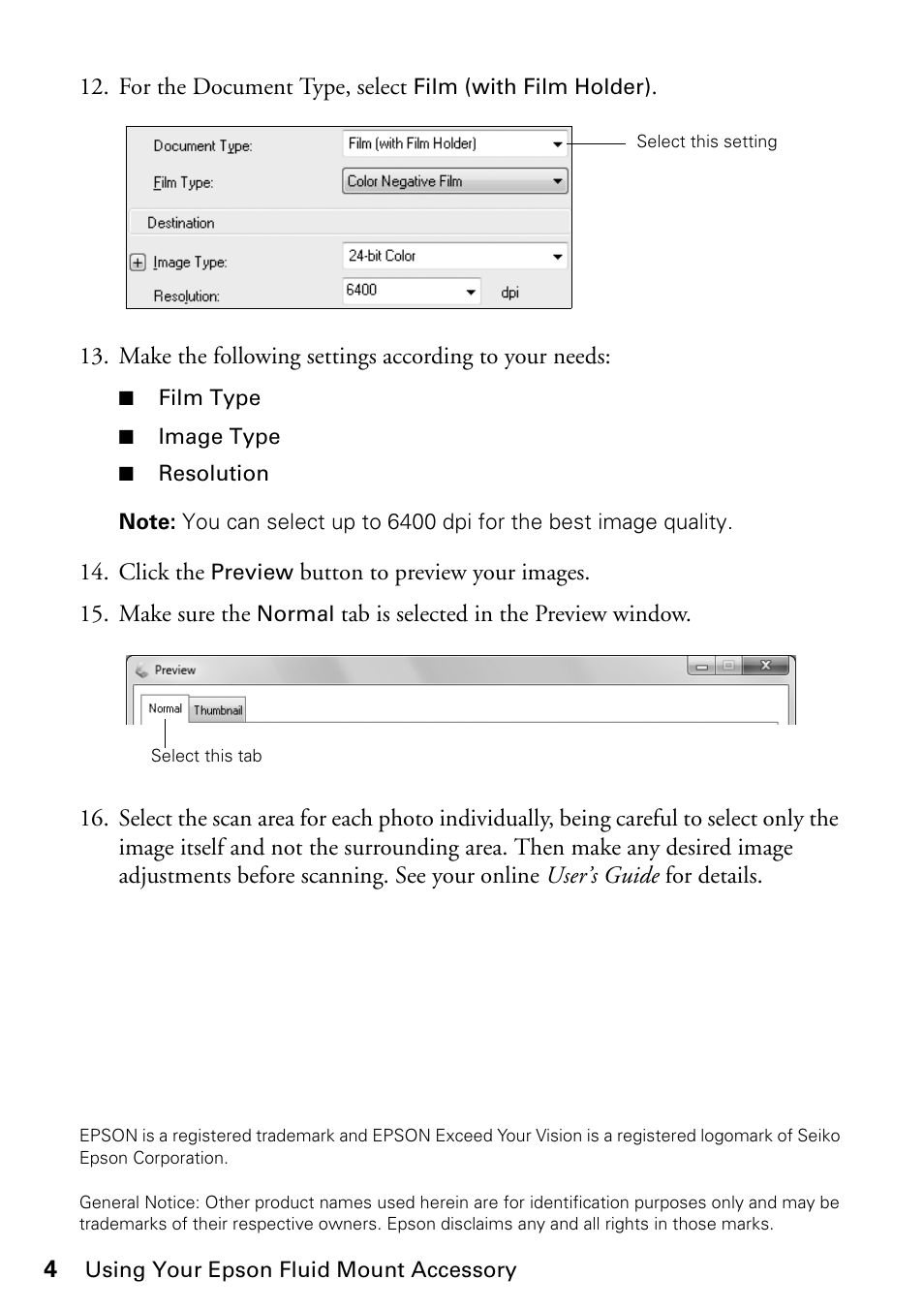 Epson Fluid Mount User Manual | Page 4 / 16