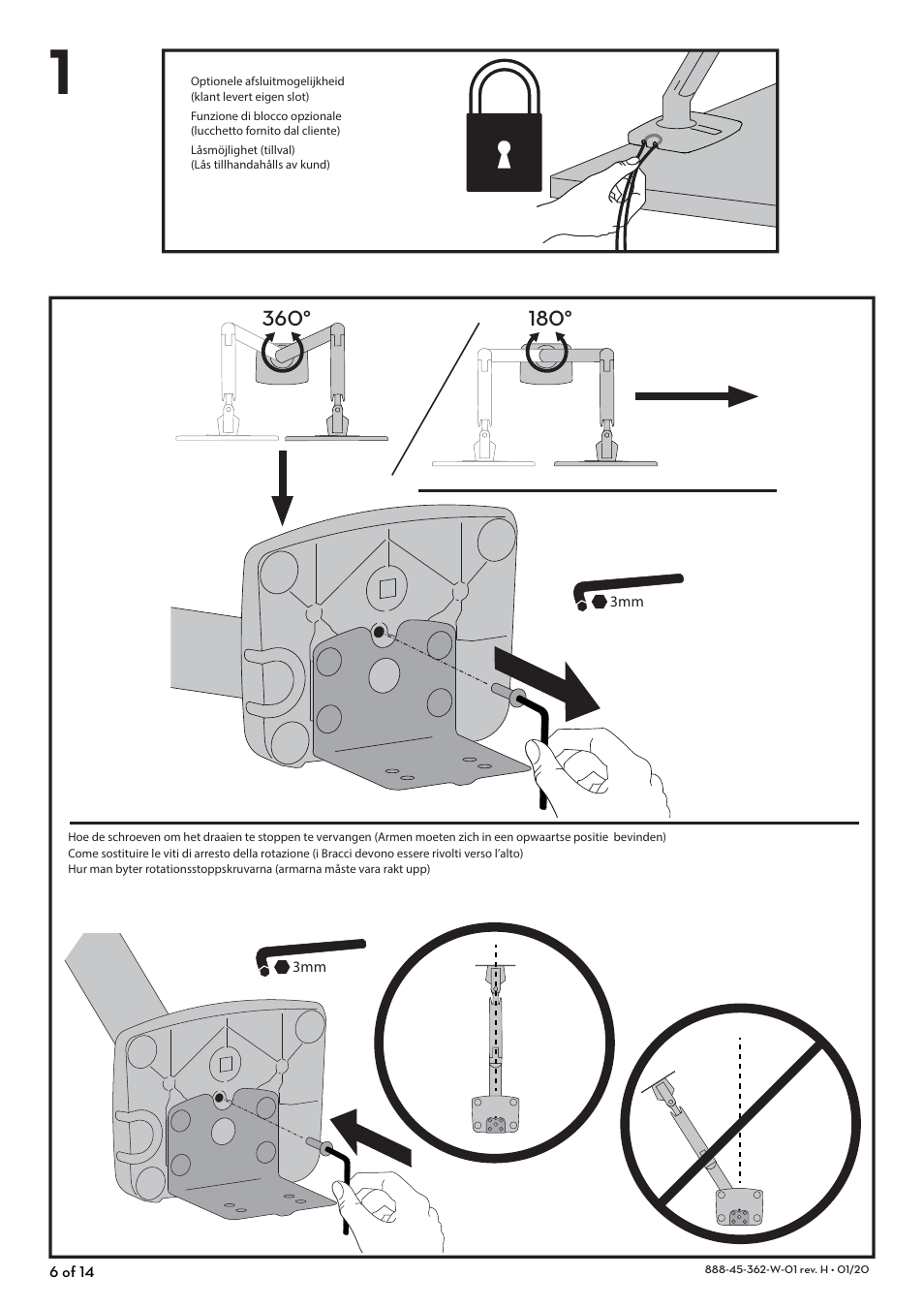 Ergotron MXV Desk Mount Monitor Arm for Displays up to 34" (Black) User Manual | Page 20 / 28