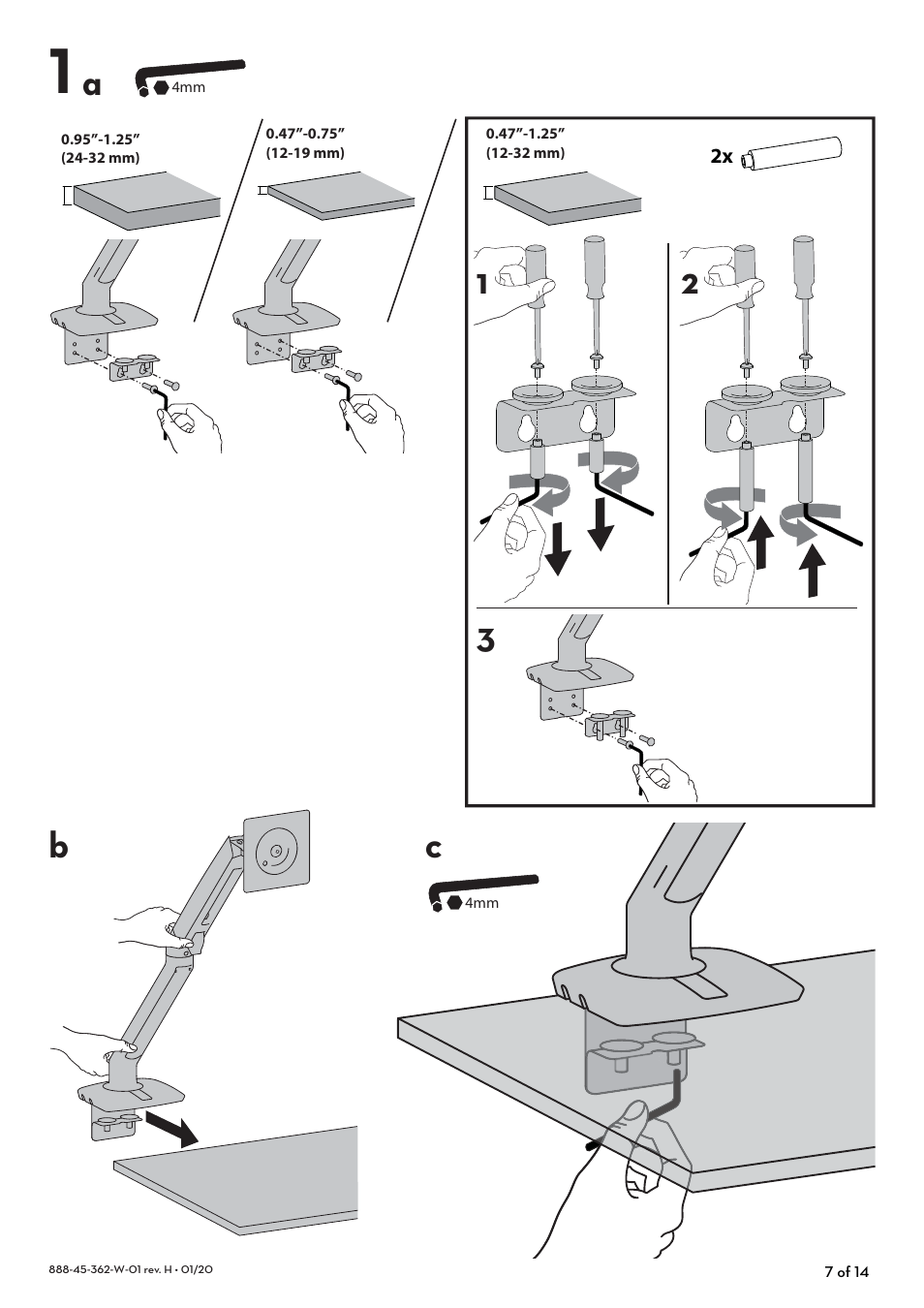 13 2 a | Ergotron MXV Desk Mount Monitor Arm for Displays up to 34" (Black) User Manual | Page 21 / 28