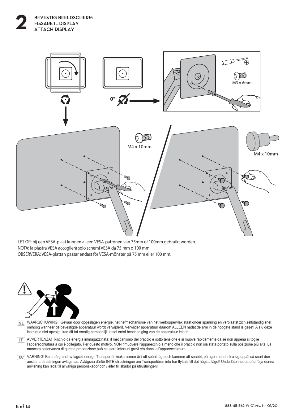 Ergotron MXV Desk Mount Monitor Arm for Displays up to 34" (Black) User Manual | Page 22 / 28