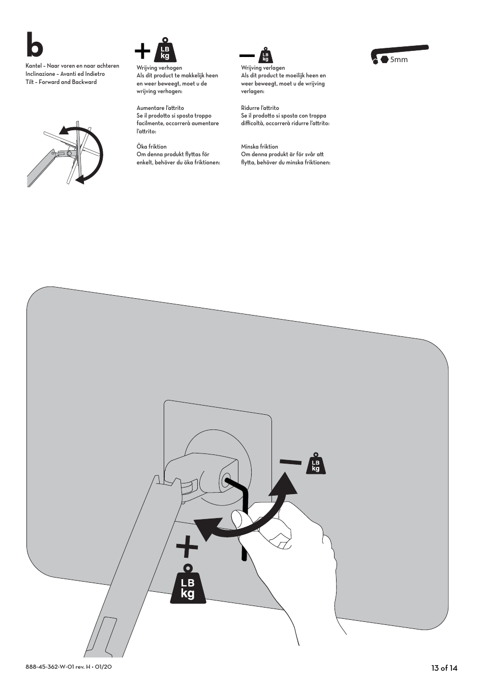 Ergotron MXV Desk Mount Monitor Arm for Displays up to 34" (Black) User Manual | Page 27 / 28