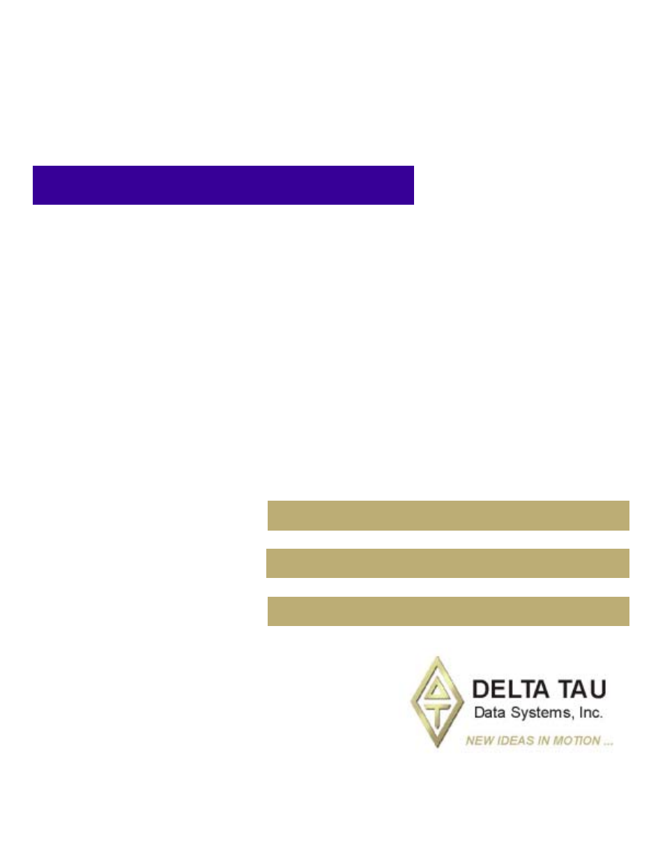 Delta Tau 3Ax-602646-xUxx User Manual | 40 pages