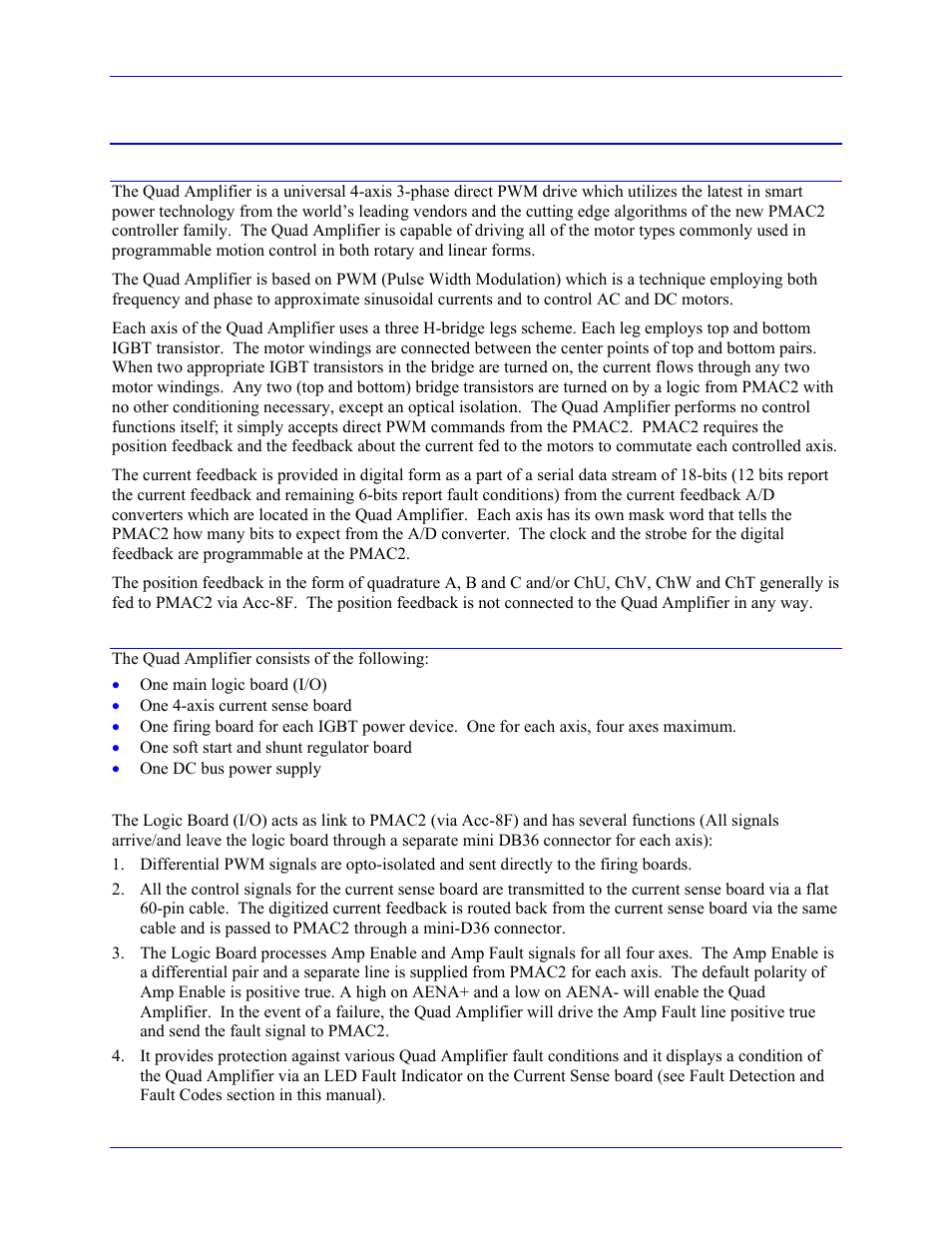 Operation, Configuration, Logic board | Theory of operation | Delta Tau 3Ax-602646-xUxx User Manual | Page 15 / 40