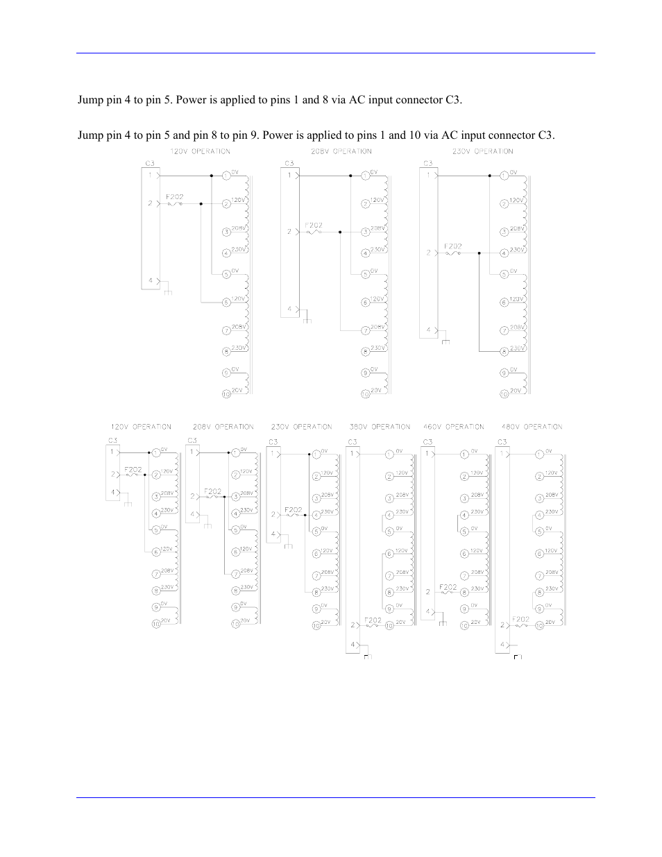 For 460 vac operation, For 480 vac operation | Delta Tau 3Ax-602646-xUxx User Manual | Page 24 / 40