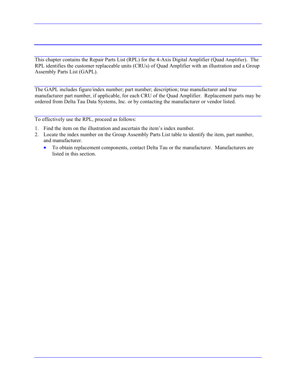 Purpose, Scope, How to use the repair parts list | Illustrated repair parts list | Delta Tau 3Ax-602646-xUxx User Manual | Page 37 / 40