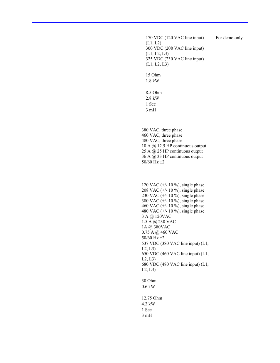380/460/480v quad amplifier specifications | Delta Tau 3Ax-602646-xUxx User Manual | Page 7 / 40