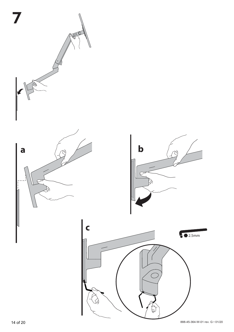 Ca b | Ergotron MXV Wall Monitor Arm for Displays up to 34" (Matte Black) User Manual | Page 14 / 40