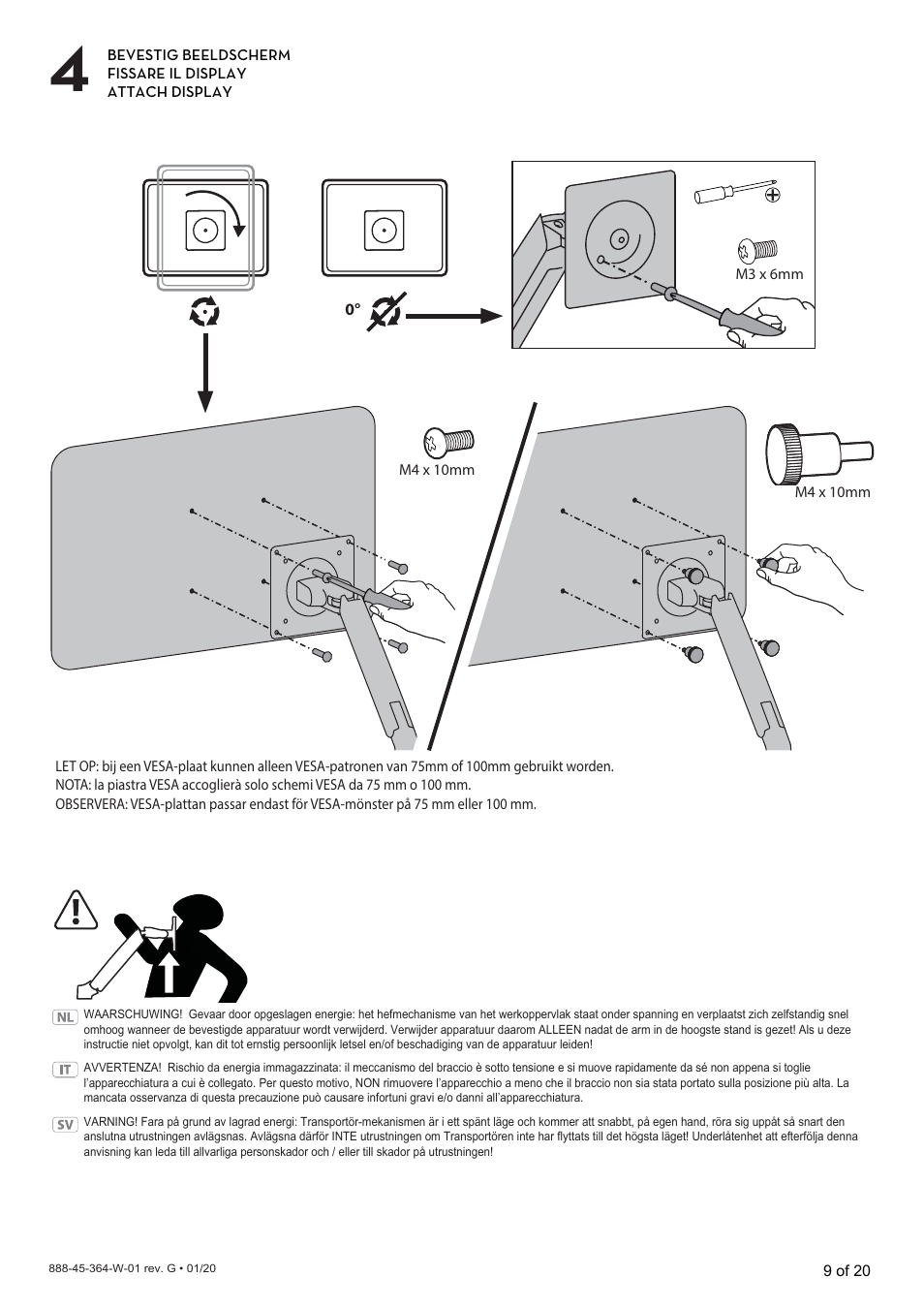 Ergotron MXV Wall Monitor Arm for Displays up to 34" (Matte Black) User Manual | Page 29 / 40