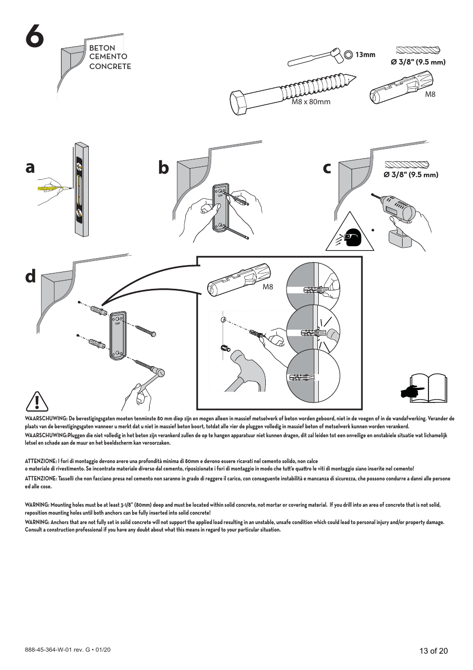 Bc d a | Ergotron MXV Wall Monitor Arm for Displays up to 34" (Matte Black) User Manual | Page 33 / 40