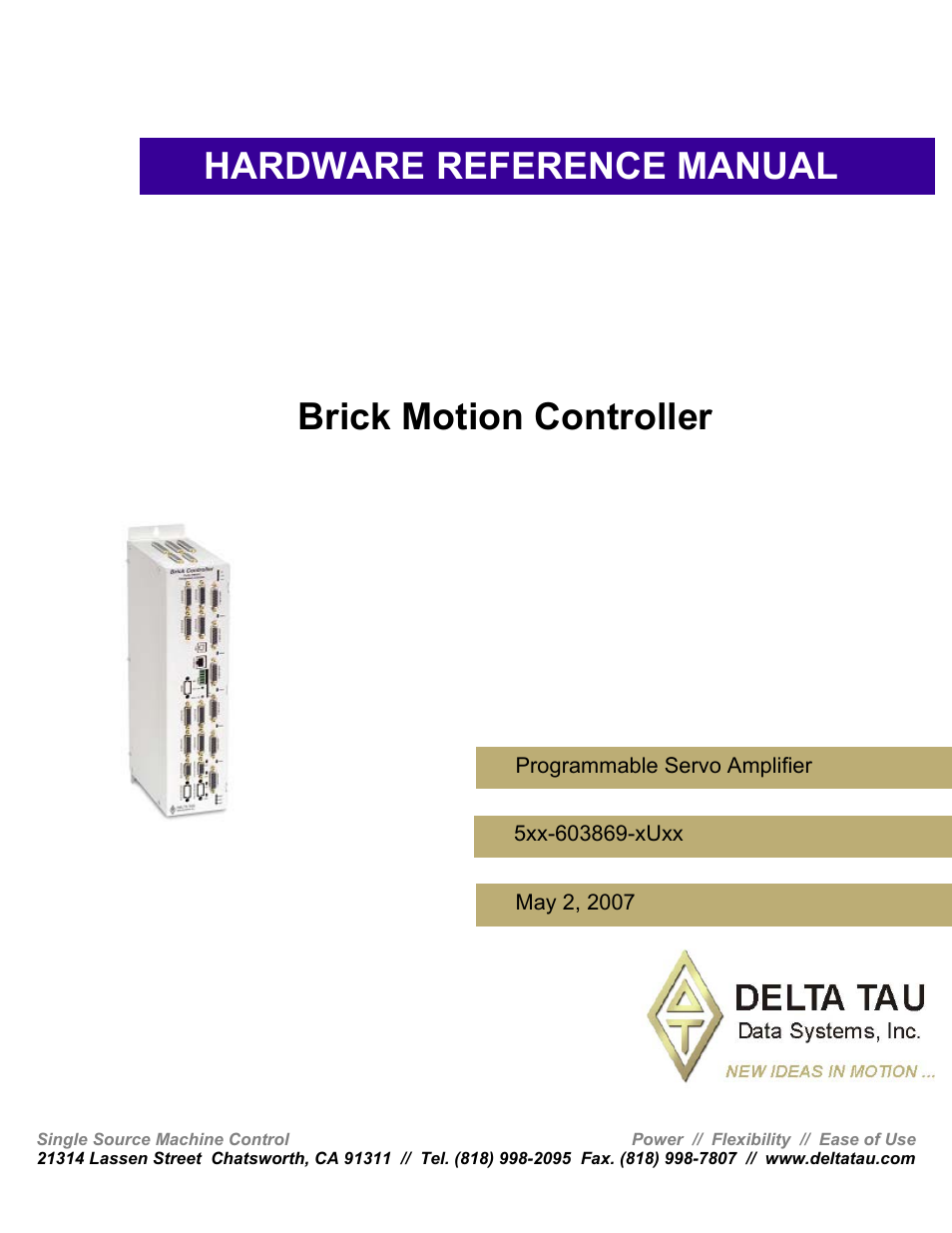 Delta Tau 5xx-603869-xUxx User Manual | 50 pages