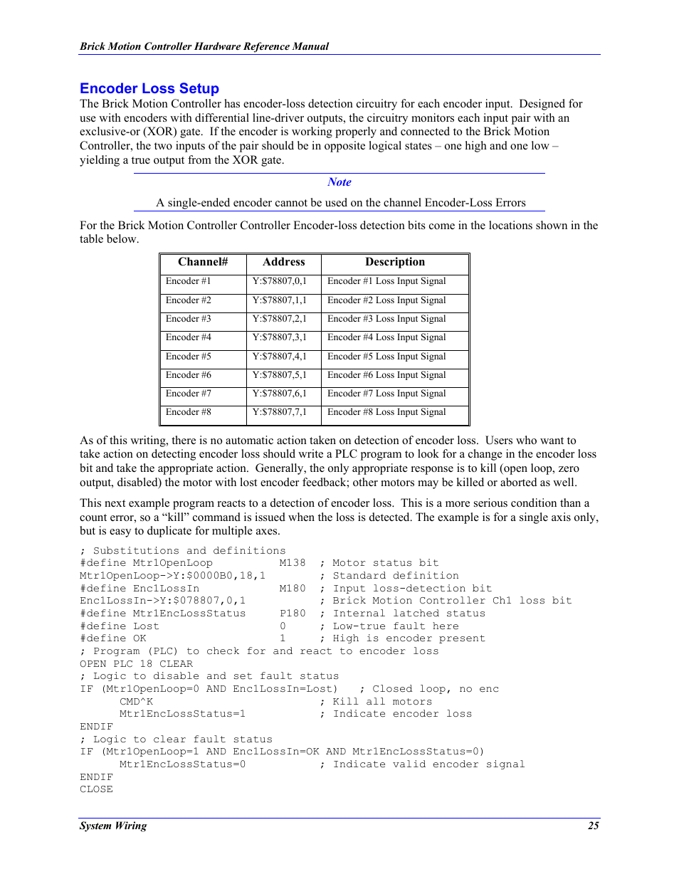 Encoder loss setup | Delta Tau 5xx-603869-xUxx User Manual | Page 33 / 50