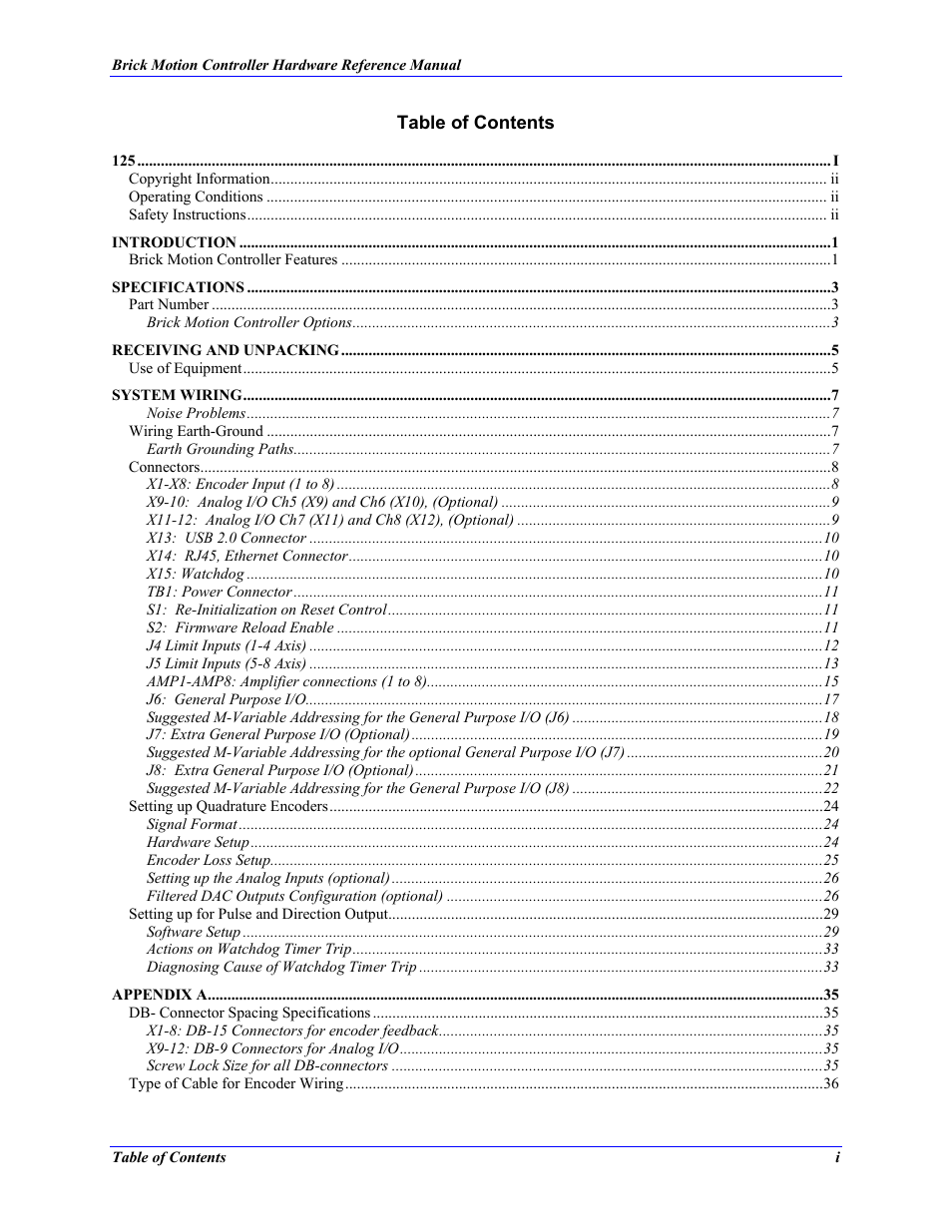 Delta Tau 5xx-603869-xUxx User Manual | Page 7 / 50