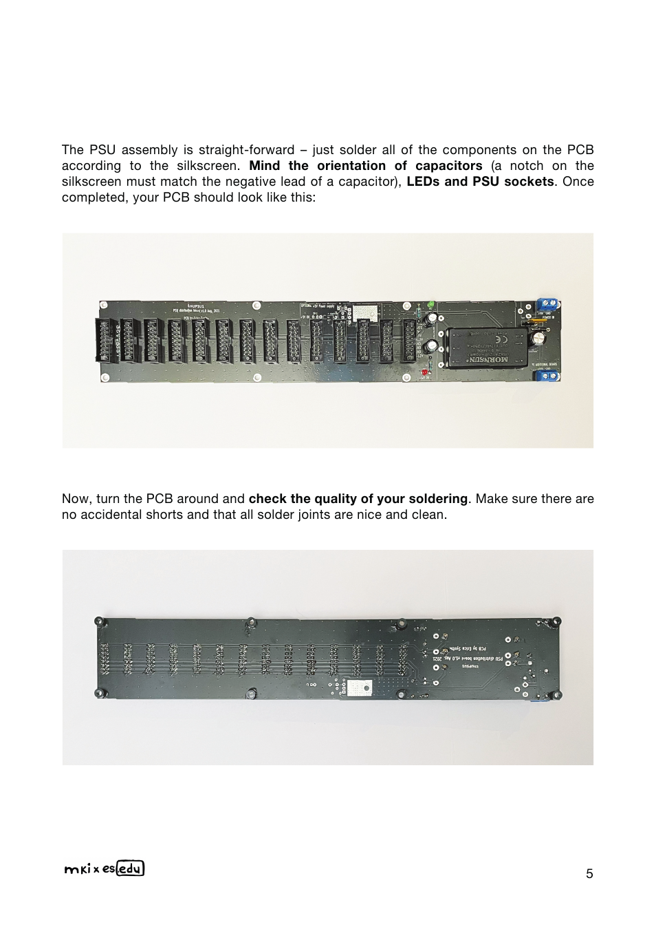 Erica Synths DIY Eurorack Case and Power Supply Kit for EDU Modular System (84 HP) User Manual | Page 5 / 12