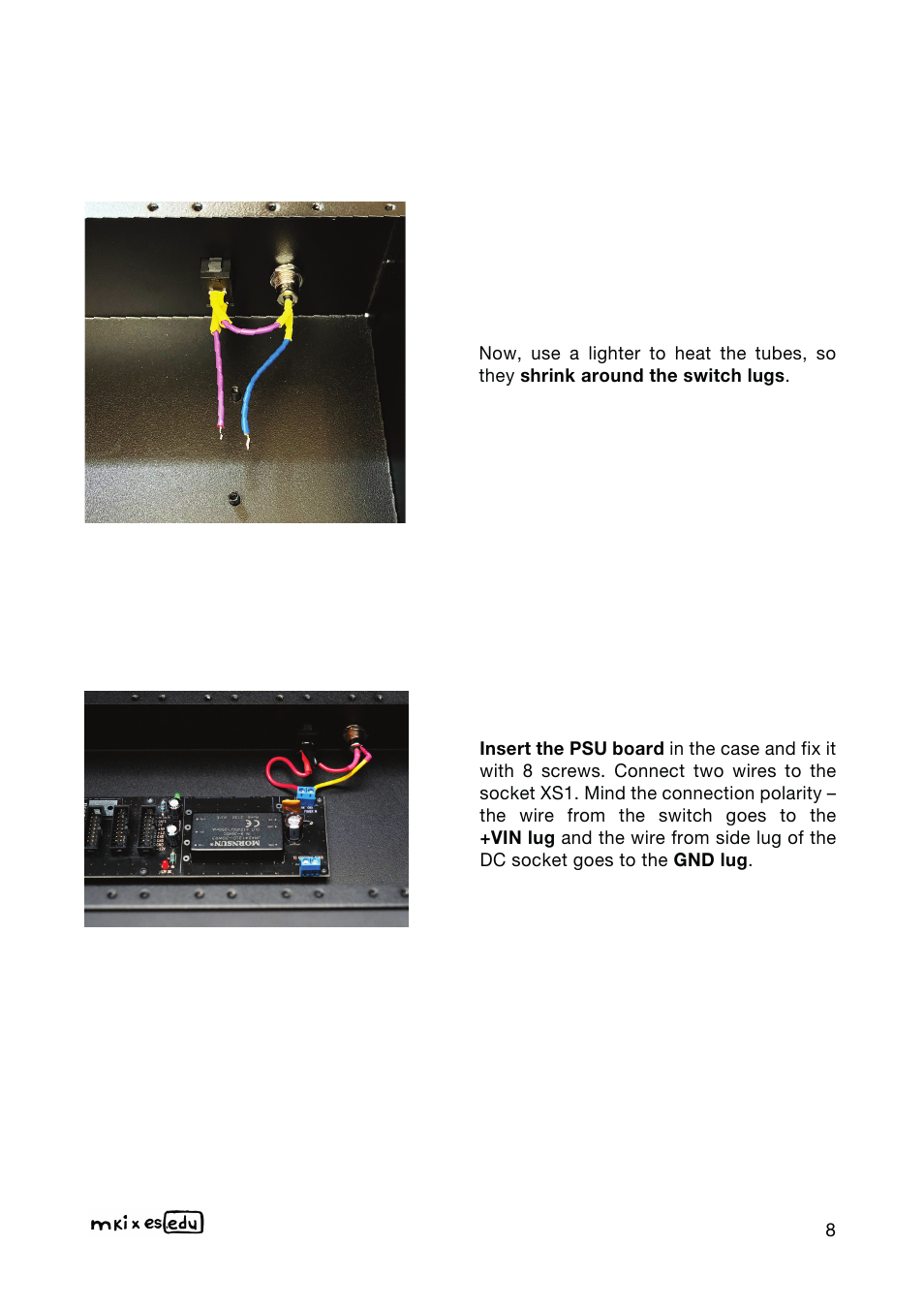 Erica Synths DIY Eurorack Case and Power Supply Kit for EDU Modular System (84 HP) User Manual | Page 8 / 12