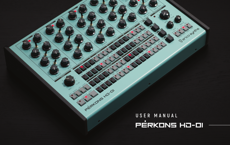 Erica Synths PERKONS HD-01 Drum Machine Synthesizer User Manual | 36 pages