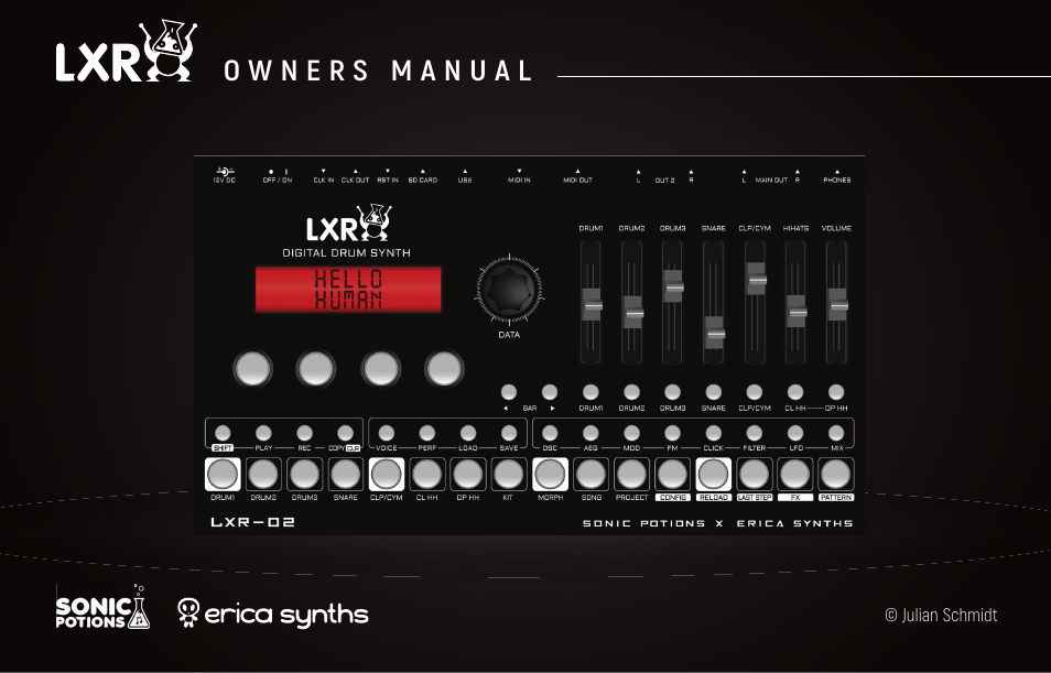 Erica Synths LXR-02 Drum Machine Synthesizer User Manual | 44 pages