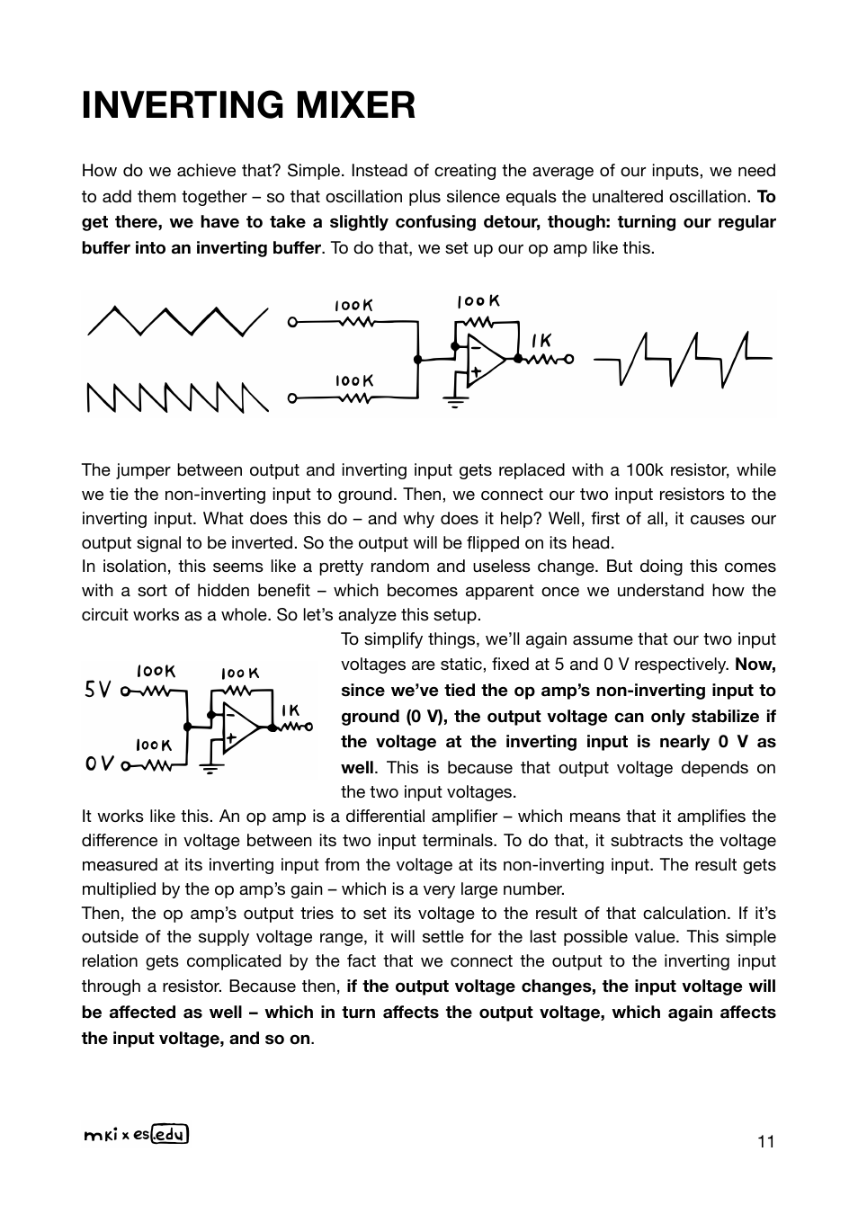 Inverting mixer | Erica Synths EDU DIY Mixer Eurorack Module Kit User Manual | Page 11 / 48