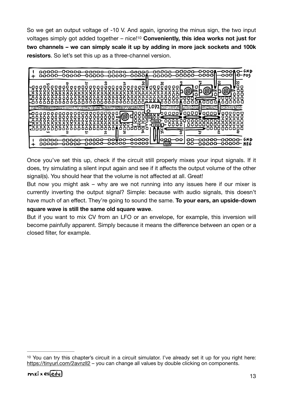 Erica Synths EDU DIY Mixer Eurorack Module Kit User Manual | Page 13 / 48