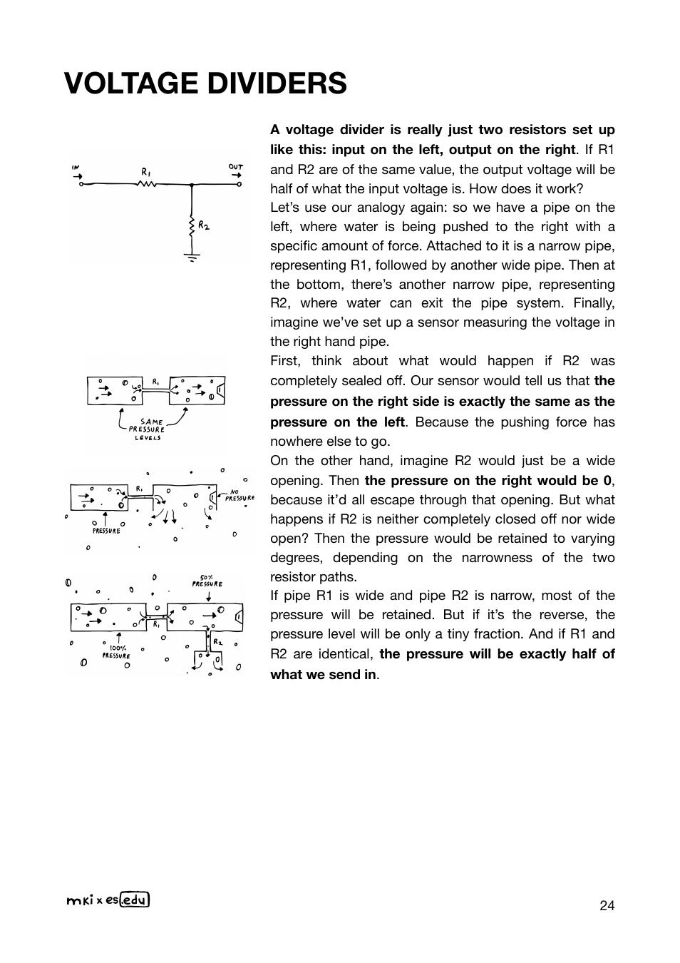 Voltage dividers | Erica Synths EDU DIY Mixer Eurorack Module Kit User Manual | Page 24 / 48