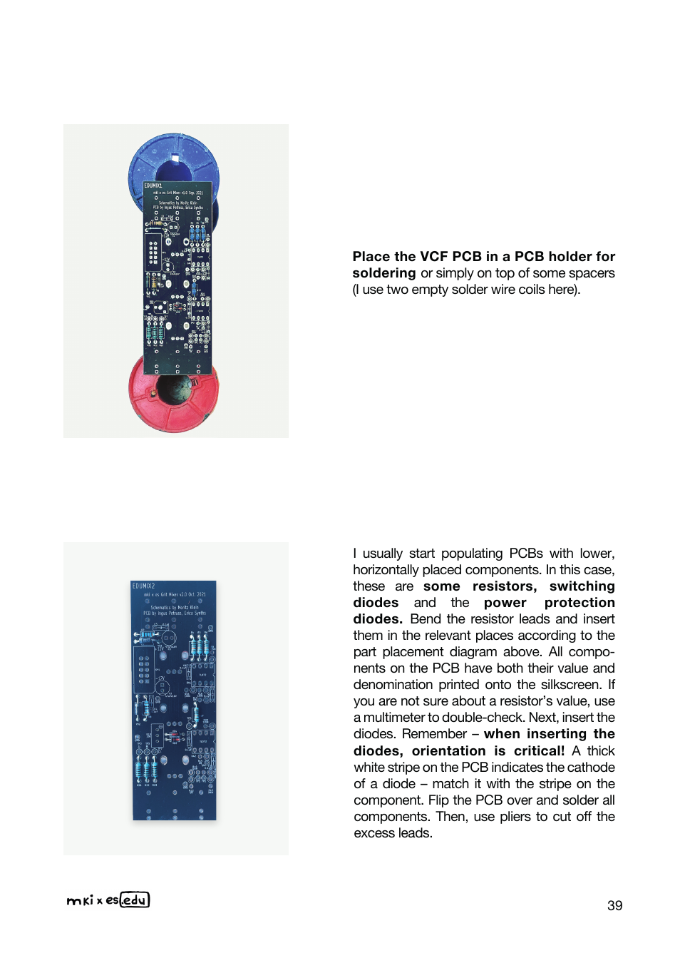 Erica Synths EDU DIY Mixer Eurorack Module Kit User Manual | Page 39 / 48