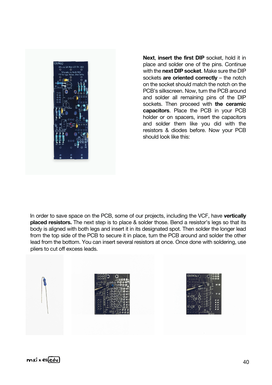 Erica Synths EDU DIY Mixer Eurorack Module Kit User Manual | Page 40 / 48