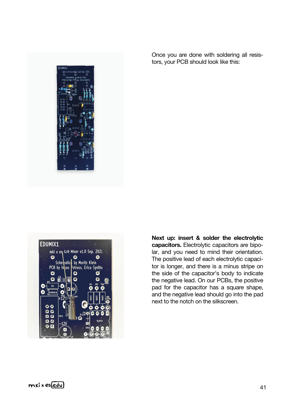 Erica Synths EDU DIY Mixer Eurorack Module Kit User Manual | Page 41 / 48