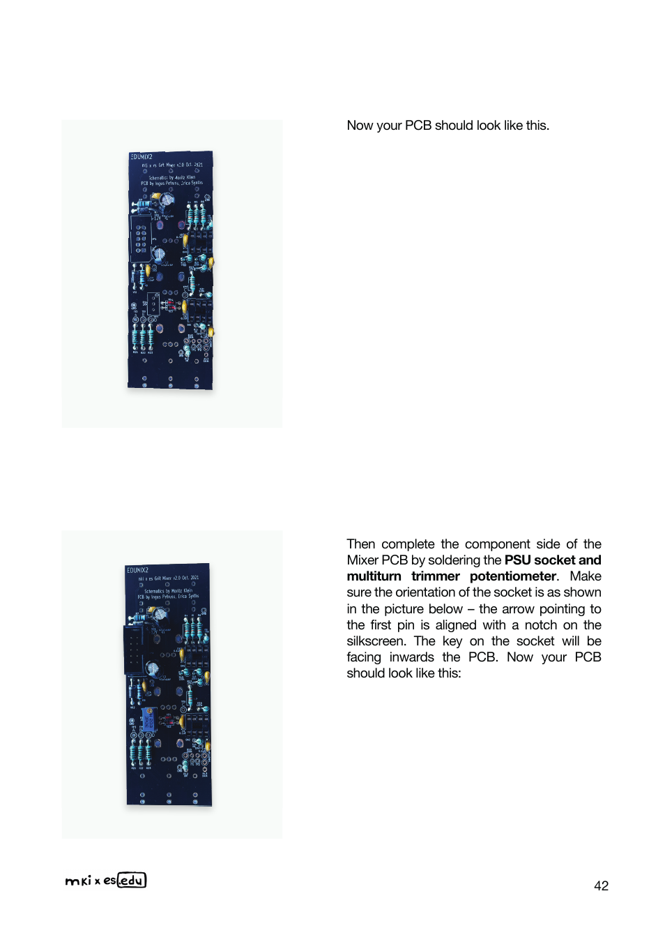 Erica Synths EDU DIY Mixer Eurorack Module Kit User Manual | Page 42 / 48