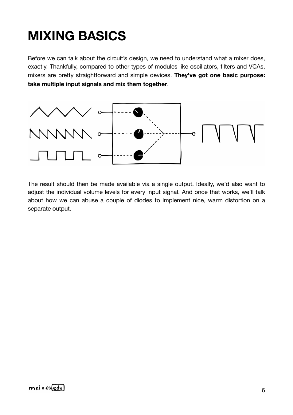 Mixing basics | Erica Synths EDU DIY Mixer Eurorack Module Kit User Manual | Page 6 / 48